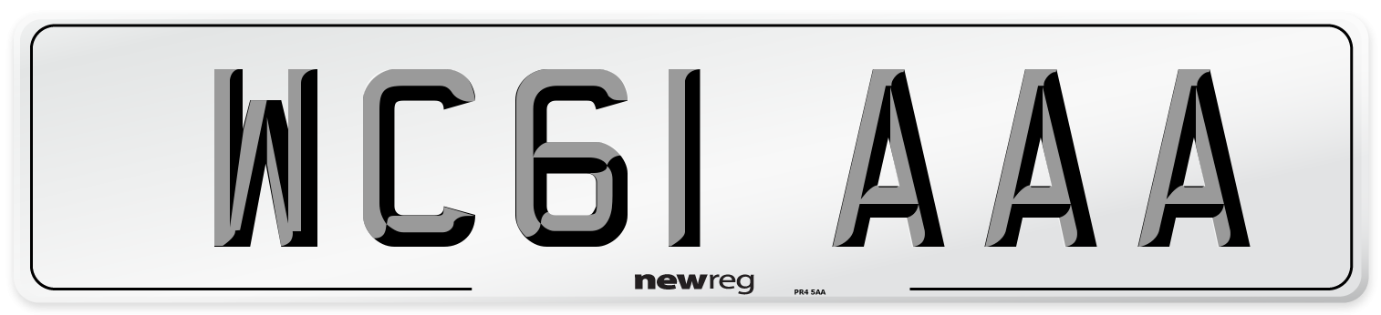 WC61 AAA Number Plate from New Reg